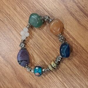 Handmade multicolored beaded bracelet